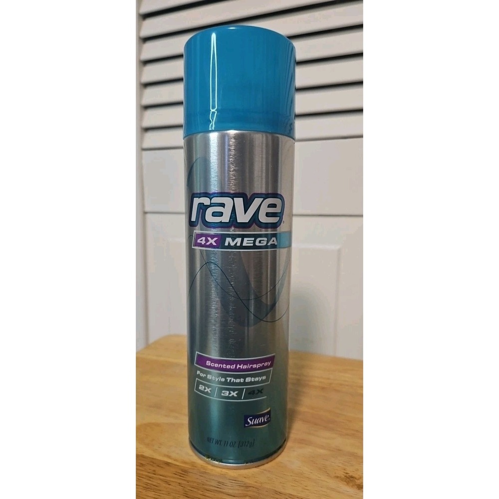 Rave 4X Mega Hairspray‎ Unscented 11 Oz New